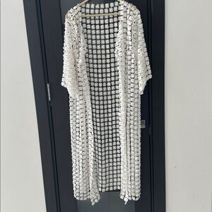 Joseph Ribkoff white beaded cover up